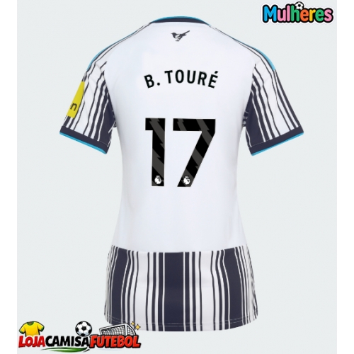 Camisa de Futebol Newcastle United Bazoumana Toure #17 Equipamento Principal Mulheres 2026-27 Manga Curta